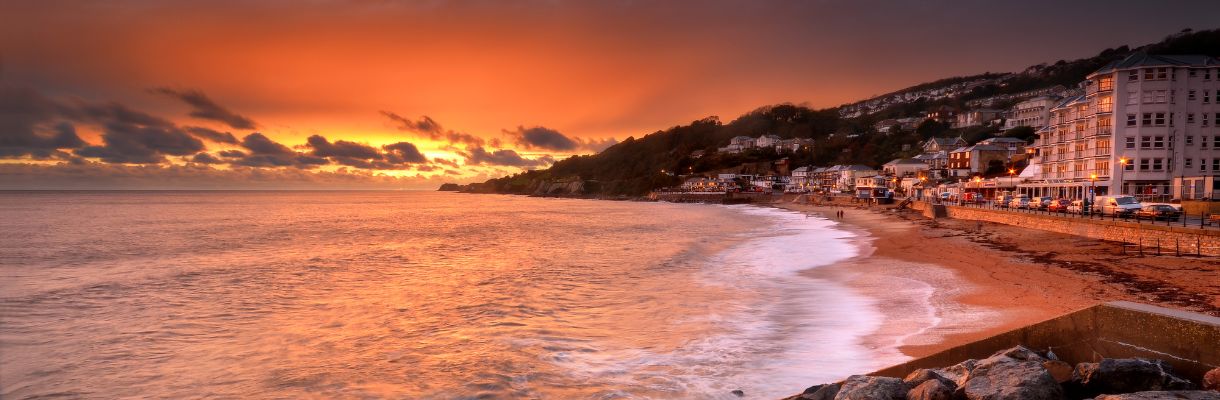 Sunset at Ventnor seafront